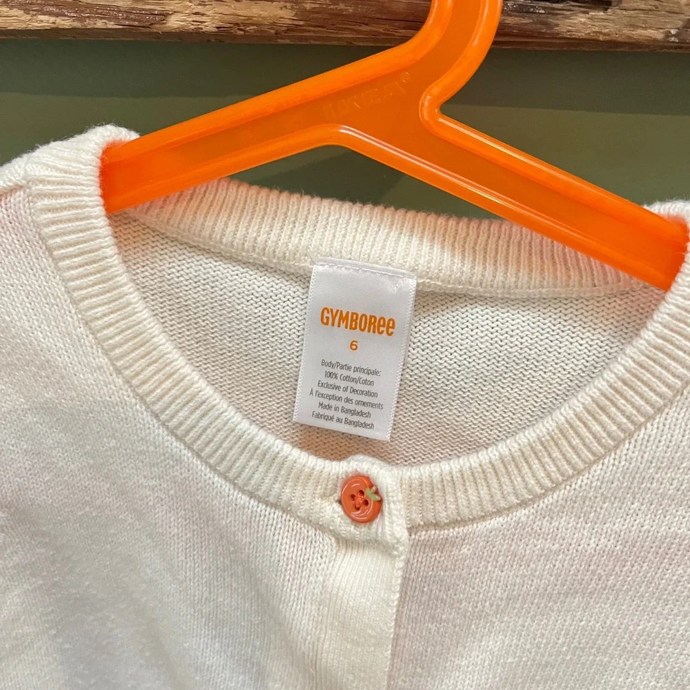 Kids Girls Gymboree‎ Pumpkin Sweater Dress & Cardigan Set Size 6 Fall